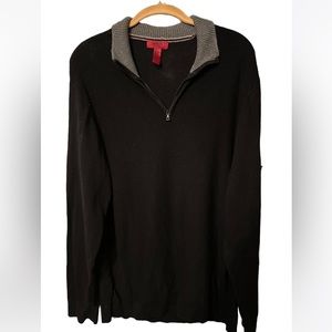 Men’s Alfani Slim Fit Black Collared Sweater